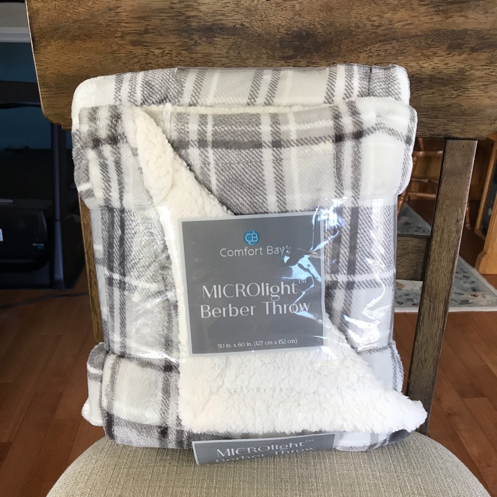 Plaid Fuzzy Throw Blanket